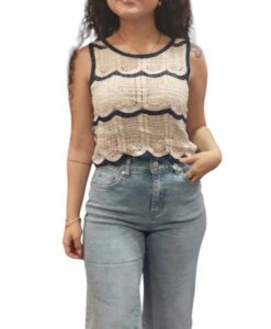 Camiseta ganchillo mujer