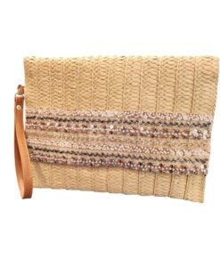 Cartera de mano con adorno