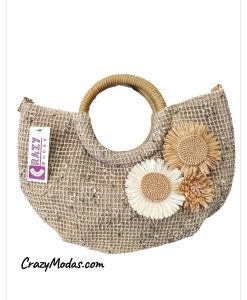 Bolso mano con flor