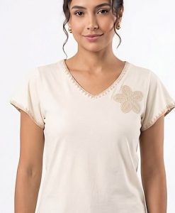 Camiseta flor cottonisimo